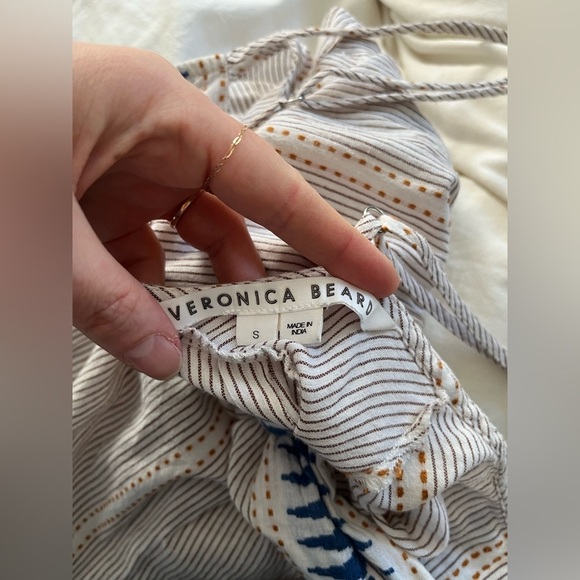 Veronica Beard Abilene Striped Tiered Midi Dress - Picture 11 of 13